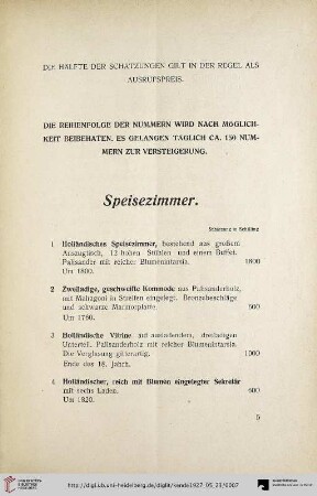 Speisezimmer (Nr. 1-63)
