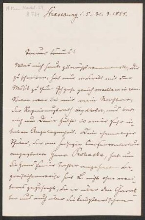 Brief an Heinrich von Herzogenberg : 31.03.1895