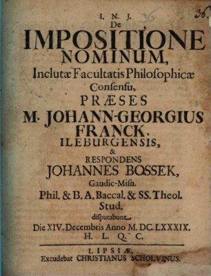 De impositione nominum