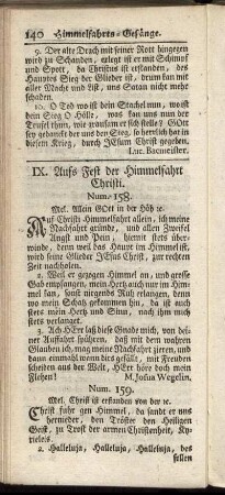 IX. Aufs Fest der Himmelfahrt Christi. - XV. Aufs Reformations-Fest.