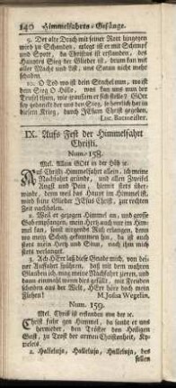 IX. Aufs Fest der Himmelfahrt Christi. - XV. Aufs Reformations-Fest.