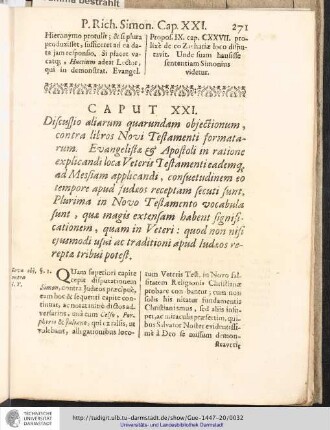 Caput XXI. Discussio aliarum quarundam objectionum contra libros Novi Testamenti formatarum