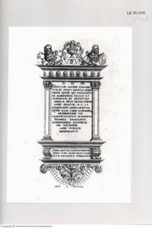 Monumenta clarorum doctrina praecipuè ..., Tafel 78: Grabplatte des Graziano Chiusini(?) in Bologna, San Petronio