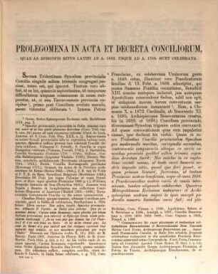 Acta et decreta sacrorum conciliorum recentiorum : collectio Lacensis, 1