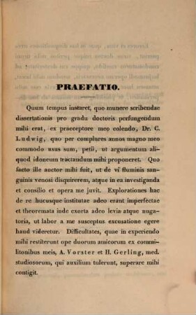 De vi fluminis sanguinis in venarum cavarum systemate