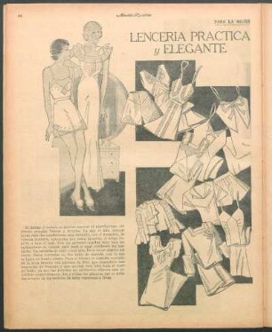 Lencería práctica y elegante [Dibujos] : Para la mujer