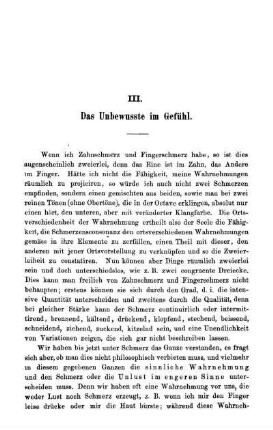 III. Das Unbewusste im Gefühl.