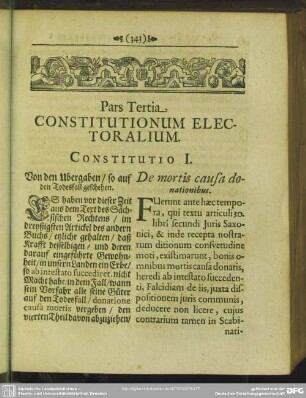 Pars Tertia Constitutionum Electoralium