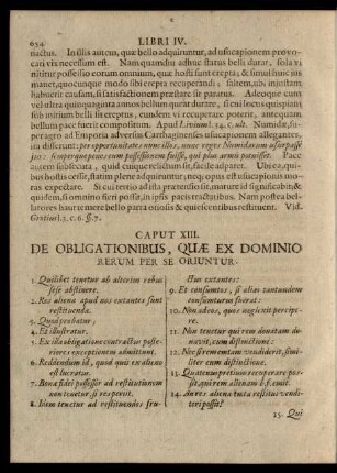 Caput XIII. De Obligationibus, Quae Ex Dominio Rerum Per Se Oriuntur.