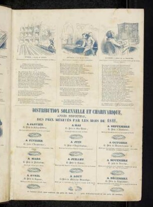 Octobre, signe du désert; Novembre, signe du four; Decembre, signe de la serinette.