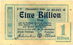 Geldschein / Notgeld, 1 Billion Mark, 15.11.1923