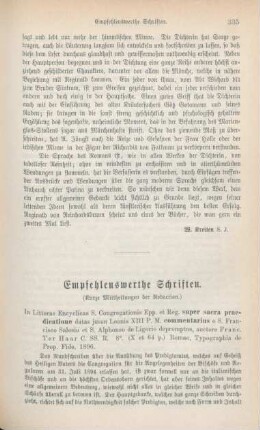 335-347 Empfehlenswerthe Schriften
