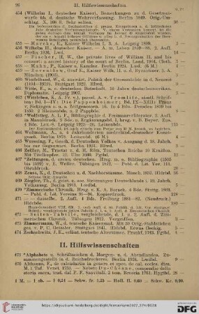 II. Hilfswissenschaften (Nr. 475 - 622)
