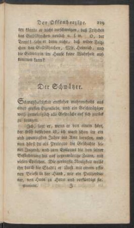 Der Schwätzer