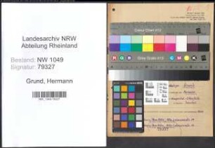 Entnazifizierung Hermann Grund , geb. 06.02.1906 (Referent)