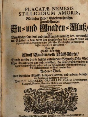 Iratae Nemesis Rogus Succensus, Oder Schmeltz-Ofen Göttlicher Gerechtigkeit ... ., 2