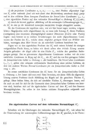 § 2. Die algebraischen Curven auf dem rationalen Normal-Kegel K n/2.