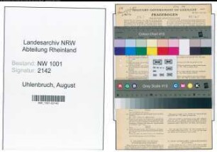Entnazifizierung August Uhlenbruch, geb. 10.11.1907 (Milchverteiler)