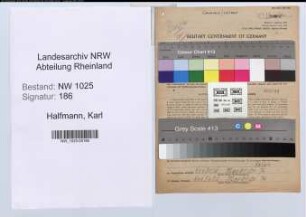 Entnazifizierung Karl Halfmann , geb. 02.10.1902 (Farbenhaendler)