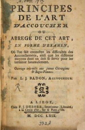Principes de l'art d'accoucher