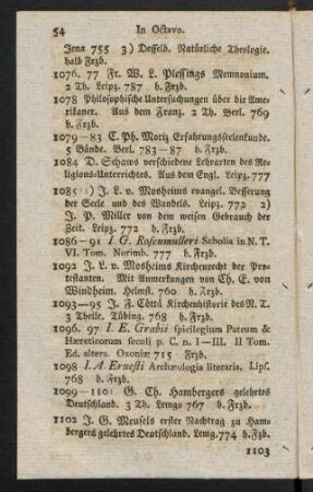 54-67, J.G. Meufels erster Nachtrag...
