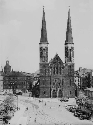 Dresden. Sophienkirche. Ansicht von Westen