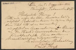 Brief an B. Schott's Söhne : 05.12.1886