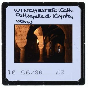 Winchester, Kathedrale : Innenansicht Ostkapelle Krypta