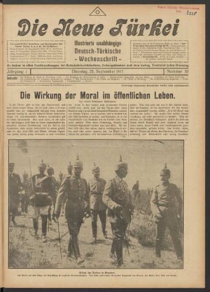 Jahrgang 1. Dienstag, 25. September 1917. Nummer 33