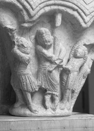 Abguss eines figürlichen Kapitell für eine Säulengruppe — Christus an der Martersäule