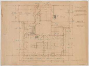 Thiersch, August ; Berchtesgaden (Bayern); Wohnhaus Gebhard - Grundriss 1. OG