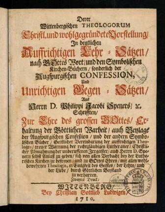 1r-204, Derer Wittenbergischen Theologorum Christl. ...