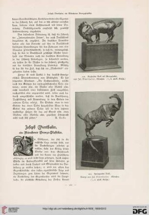 Joseph Vierthaler: ein Münchener Bronze-Plastiker
