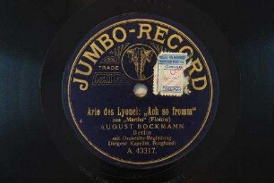 arie des Lyonel: "Ach so fromm" : aus "Martha" / (Flotow)