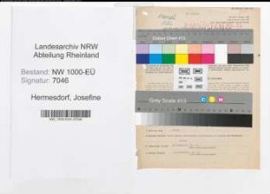 Entnazifizierung Josefine Hermesdorf, geb. 27.09.1893 (Lehrerin)