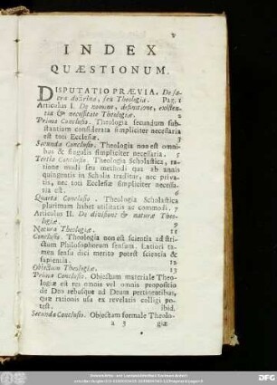 Index Quaestionum.