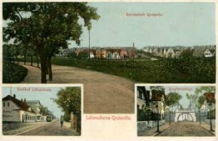 Lützschena-Quasnitz: Gartenstadt Quasnitz, Gasthof Lützschena, Jungfernstieg