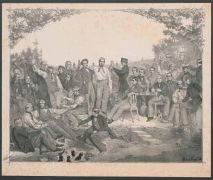 Treffen einer Studentenverbindung bei Karlsruhe, Dezember 1846