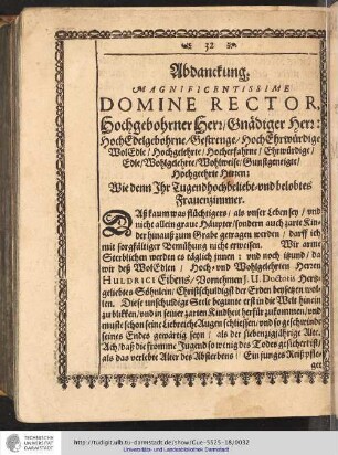 Abdanckung.