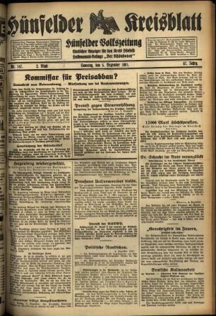 Zweite Ausgabe vom Samstag, den 05. Dezember 1931.