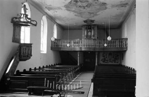 Herbolzheim: Wallfahrtskirche Maria Sand; Innenansicht Empore und Orgel