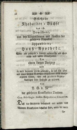 Gelehrte Rhabarber-Büchse ...