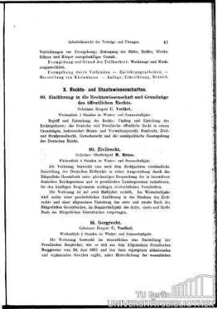 X. Rechts- und Staatswissenschaften