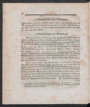 1. Lebensgeschichte des Verewigten