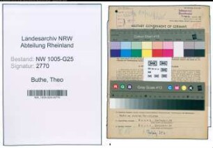 Entnazifizierung Theo Buthe , geb. 12.11.1912 (Kaufmann)