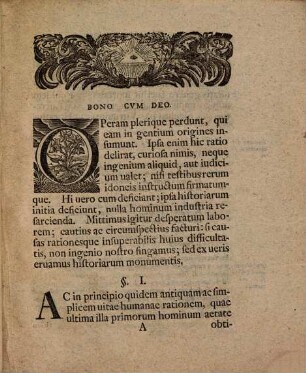 Historia sine parente. De causis fabularum circa gentium origines