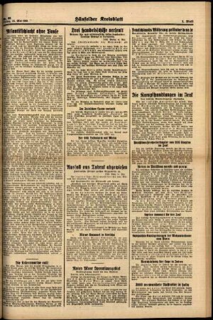 Zweite Ausgabe vom Freitag, den 16. Mai 1941.