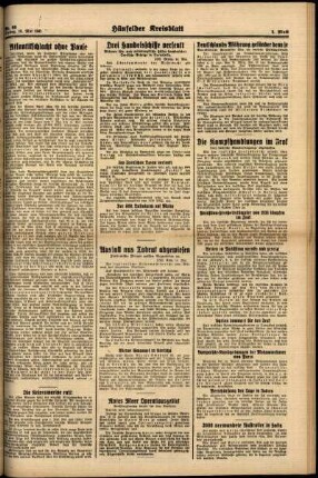 Zweite Ausgabe vom Freitag, den 16. Mai 1941.