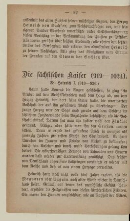 Die sächsischen Kaiser (919-1024)