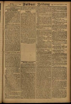 Dritte Ausgabe vom Samstag, den 09. April 1921.